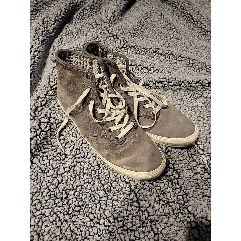 Vans Chukka Boot Mid Gray Suede High Top Sneakers Skate Shoes